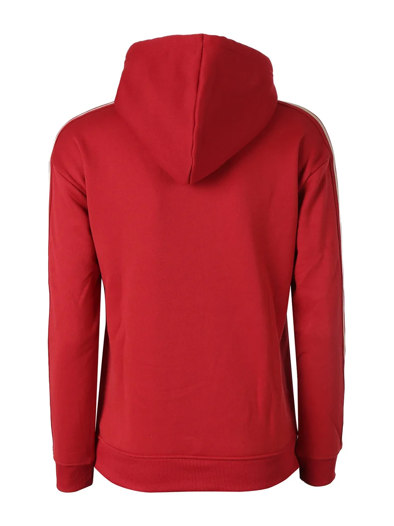 Felpa donna con cappuccio e interno felpato - rosso
