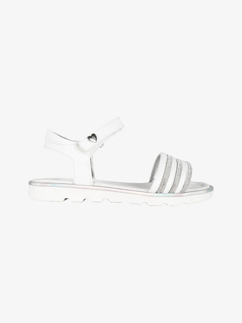 Sandali da bambina con strass - bianco