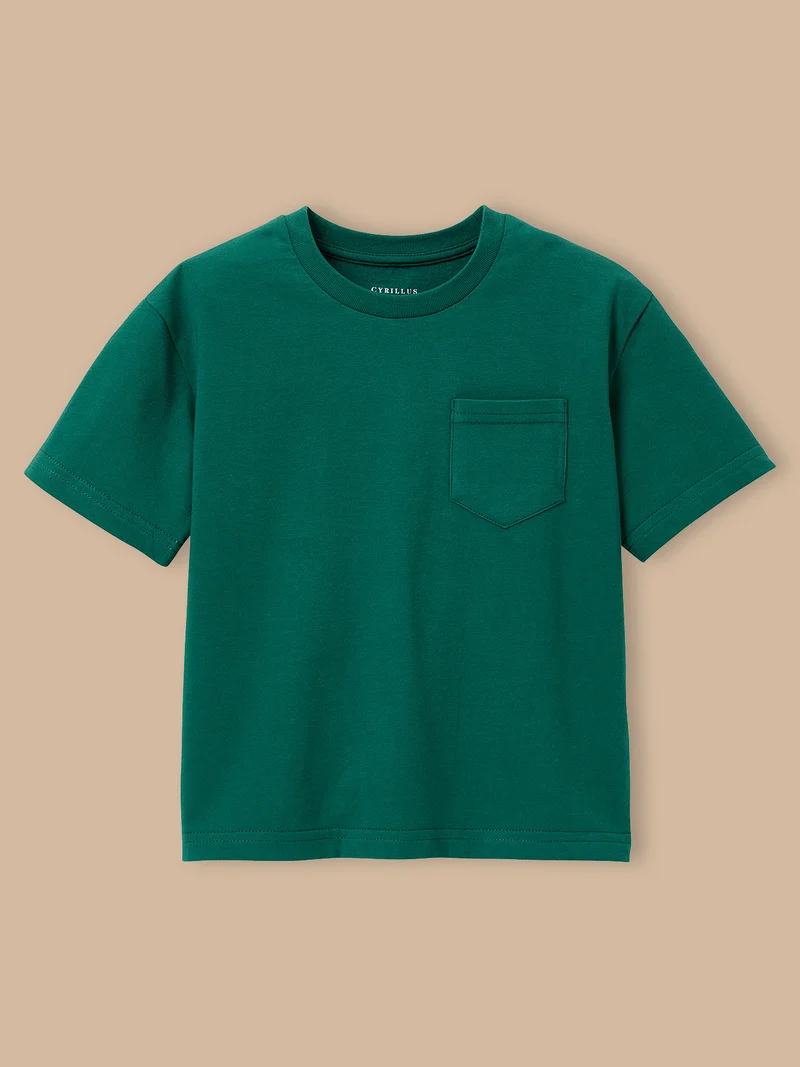 Jungen T-Shirt, unifarben – Bio-Baumwolle
