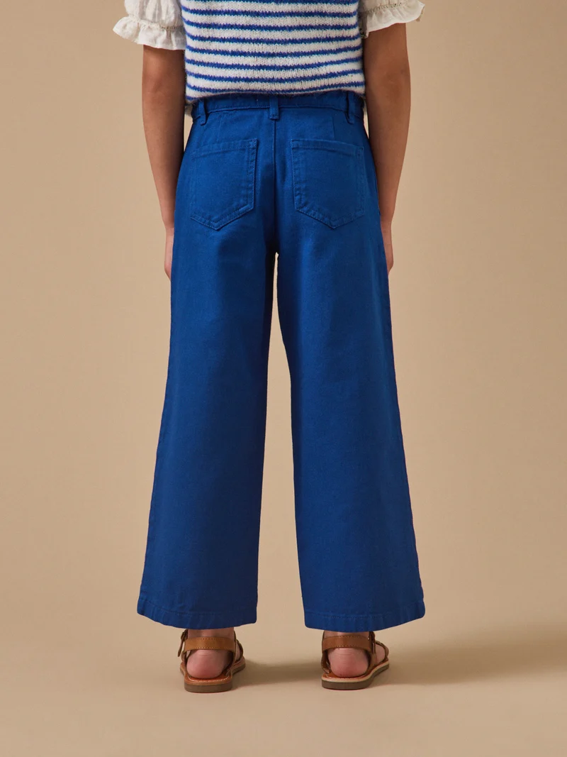 Mädchenhose, weit, aus Twill