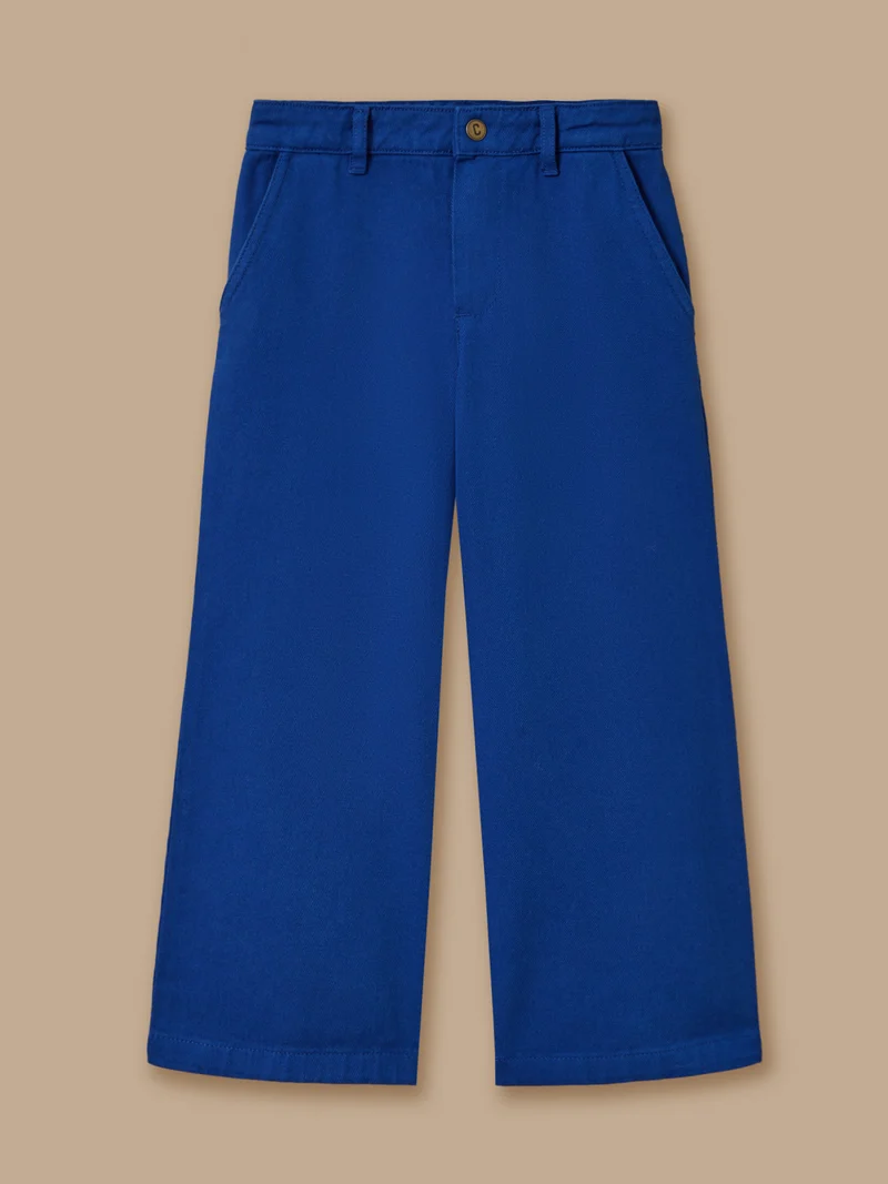 Mädchenhose, weit, aus Twill