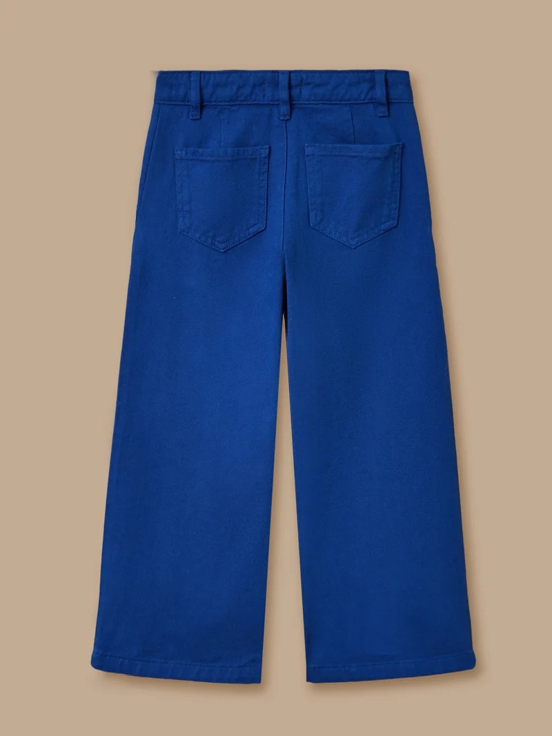 Mädchenhose, weit, aus Twill