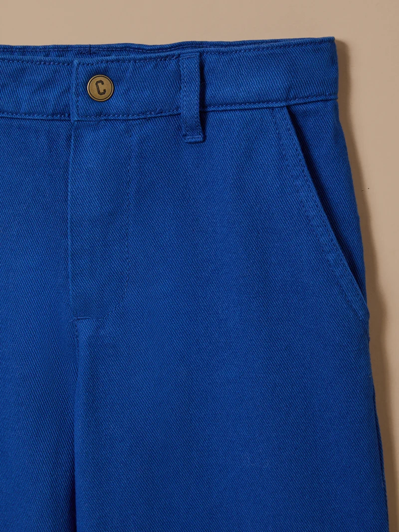 Mädchenhose, weit, aus Twill