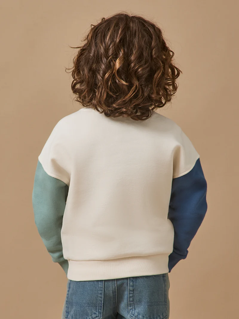 Jungen-Sweatshirt im « Colorblock »-Look