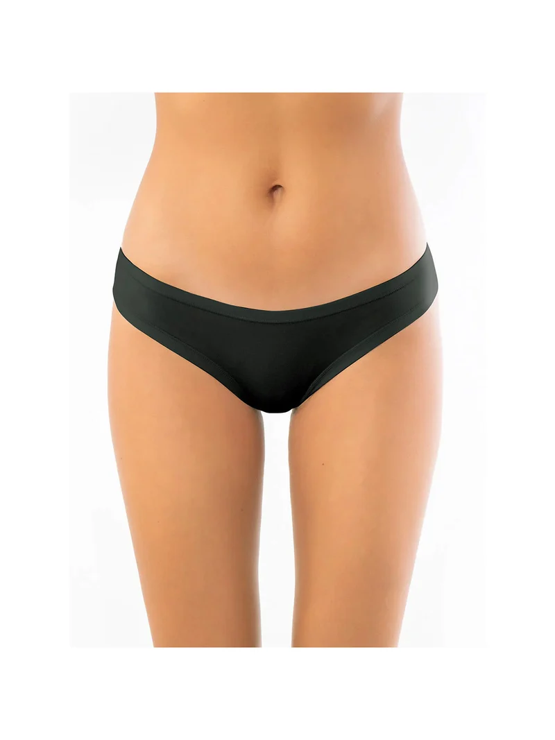 Slip donna a vita bassa in cotone - nero