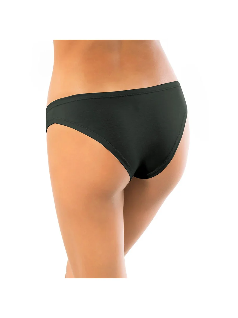 Slip donna a vita bassa in cotone - nero