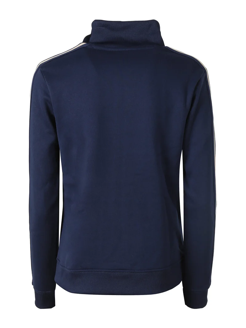 Felpa donna con zip e interno felpato - blu scuro