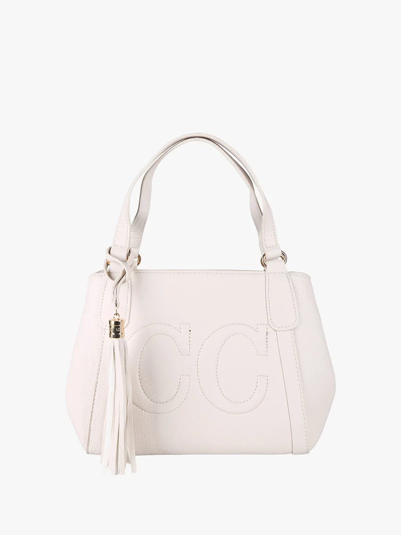 Borsa donna mini tote in ecopelle - beige