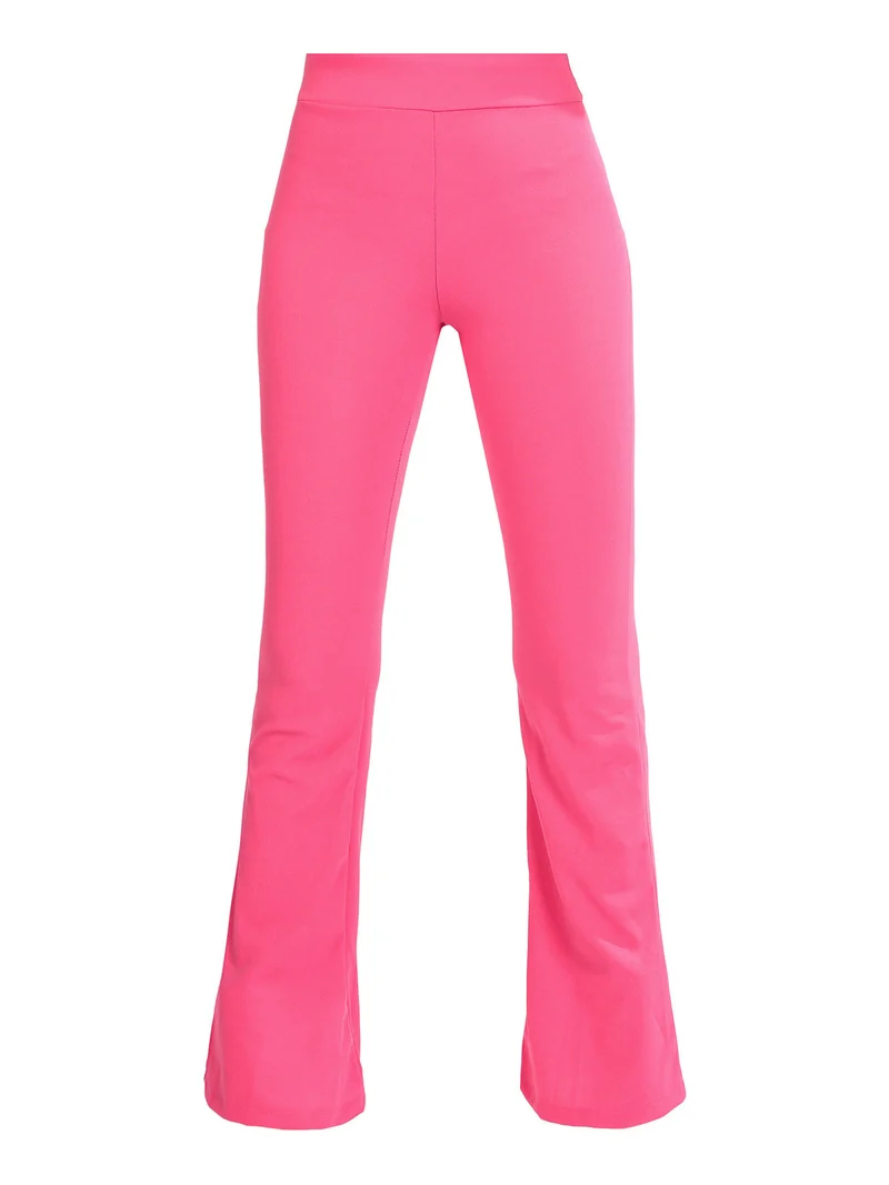 Pantaloni donna eleganti a zampa - fucsia