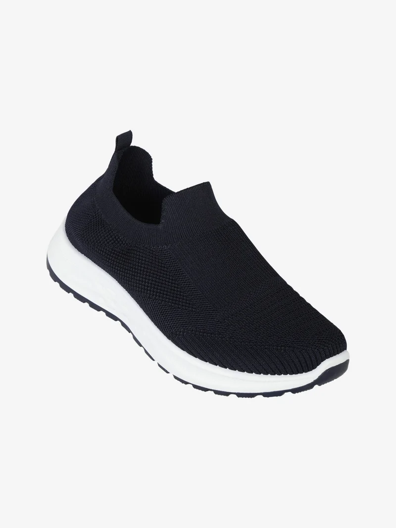 Scarpe slip on da uomo in maglia - blu scuro