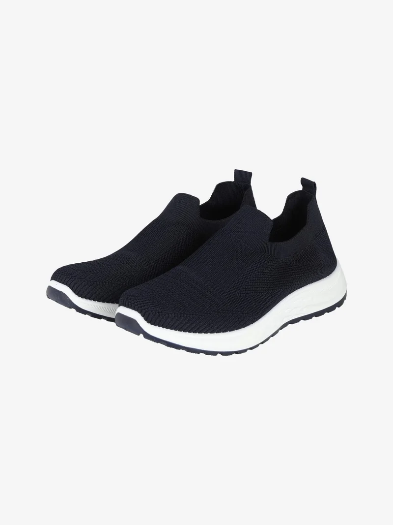 Scarpe slip on da uomo in maglia - blu scuro