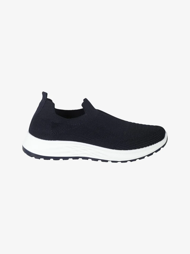 Scarpe slip on da uomo in maglia - blu scuro