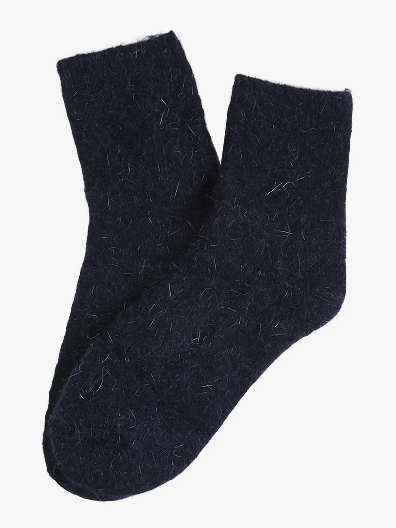 Calze corte donna in misto lana - blu scuro