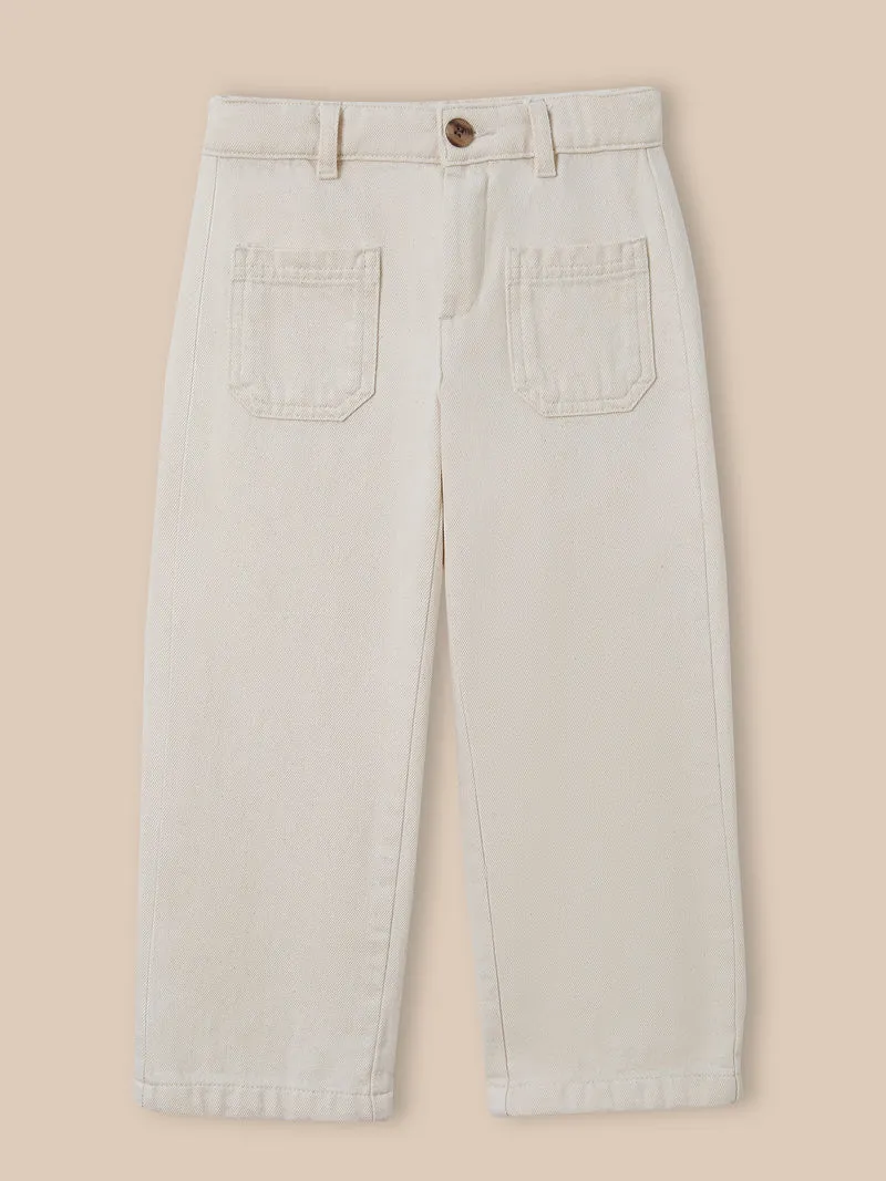 Mädchenhose, gerade geschnitten, aus Denim