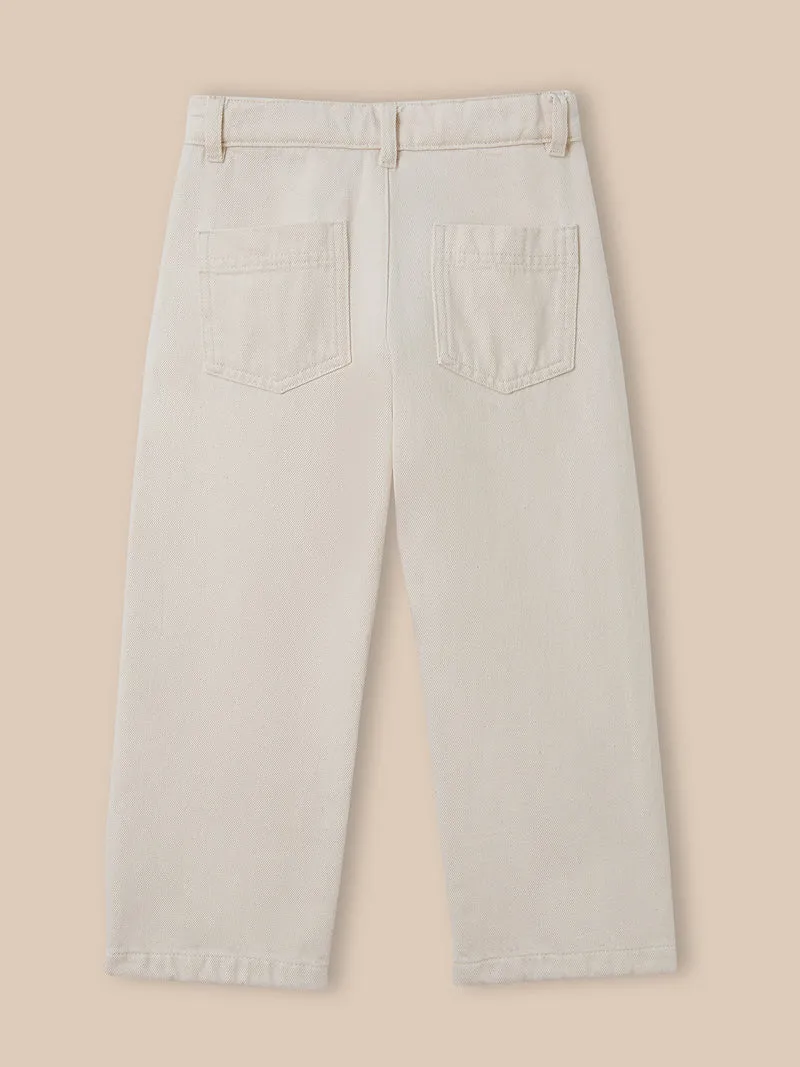 Mädchenhose, gerade geschnitten, aus Denim
