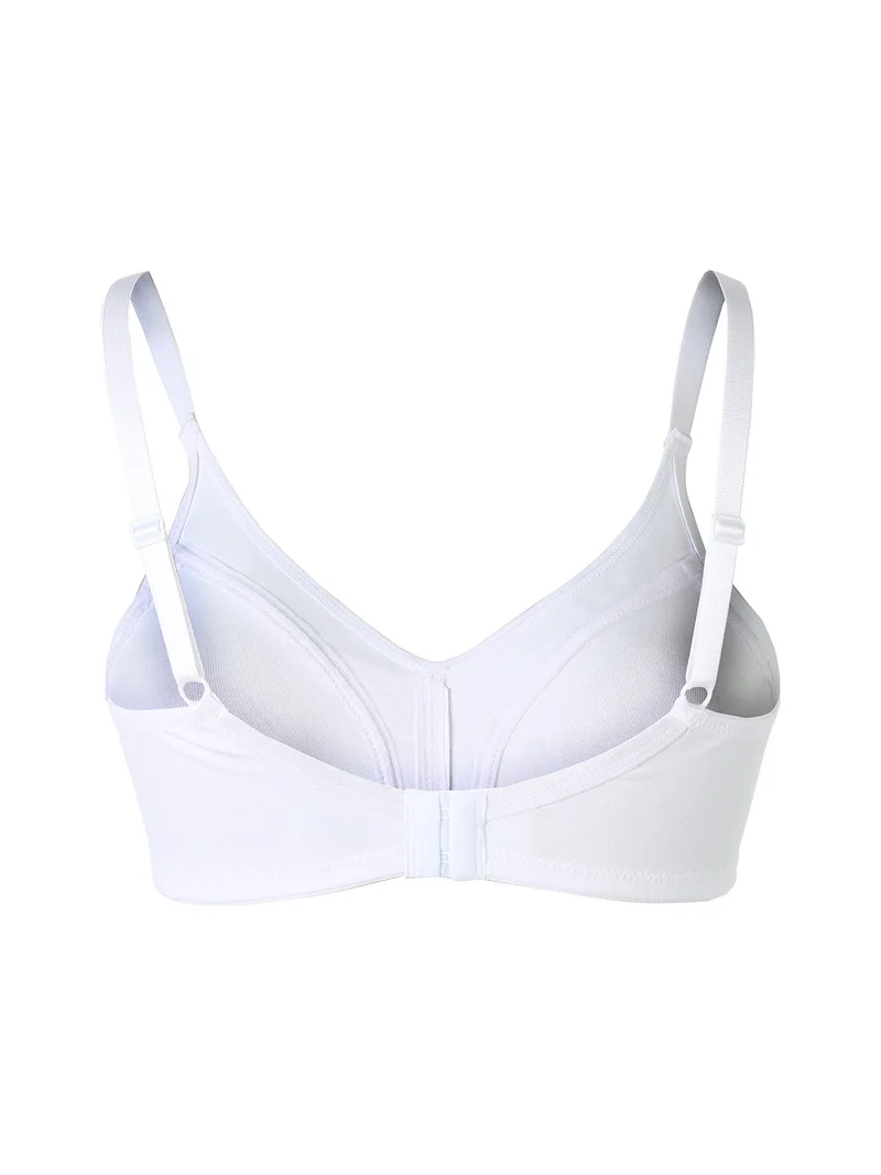Reggiseno sfoderato in cotone senza ferretto COPPA B - bianco