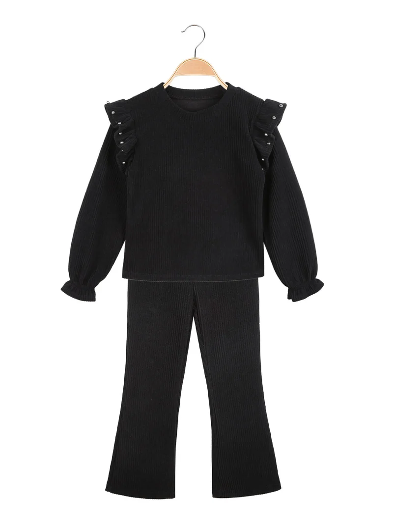 Solada Completo da bambina maglia e pantaloni a zampa