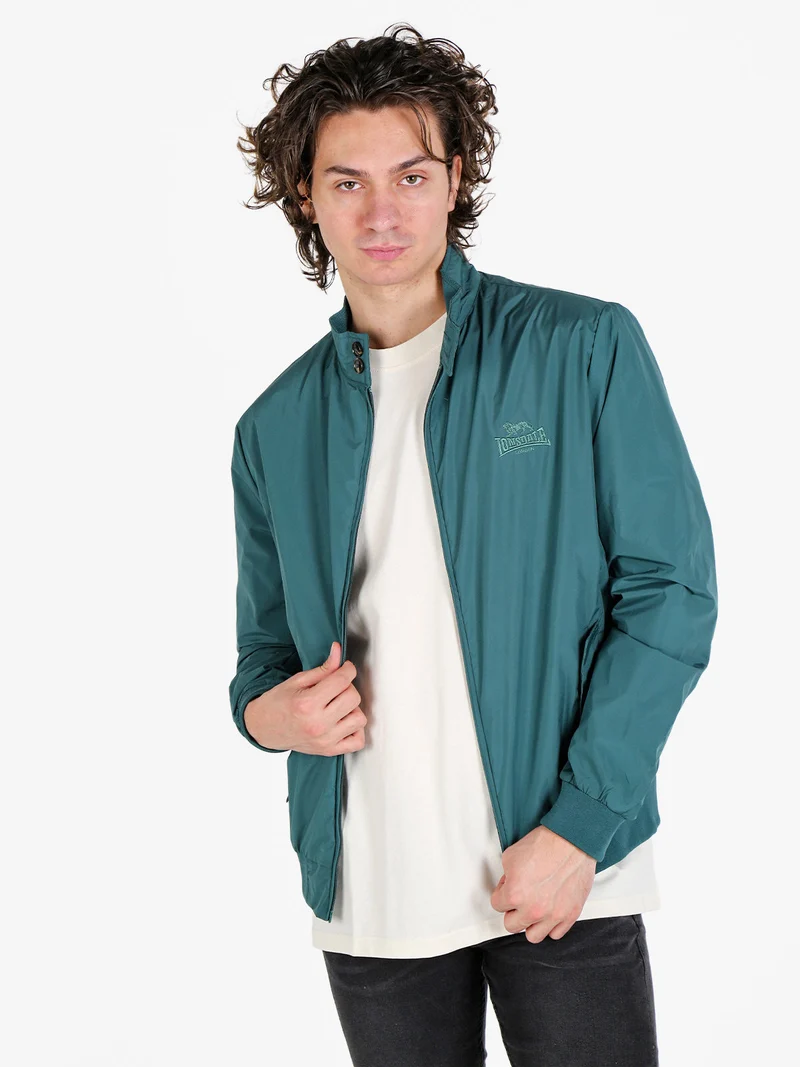 Giacca a vento leggera da uomo con zip - verde