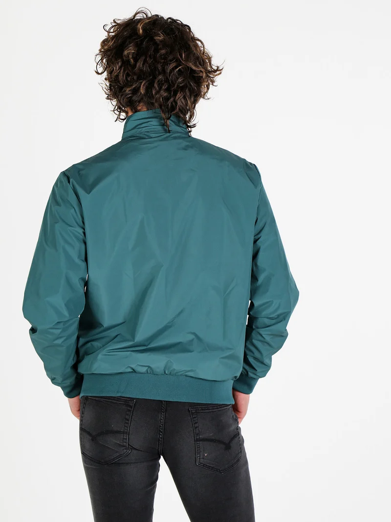 Giacca a vento leggera da uomo con zip - verde