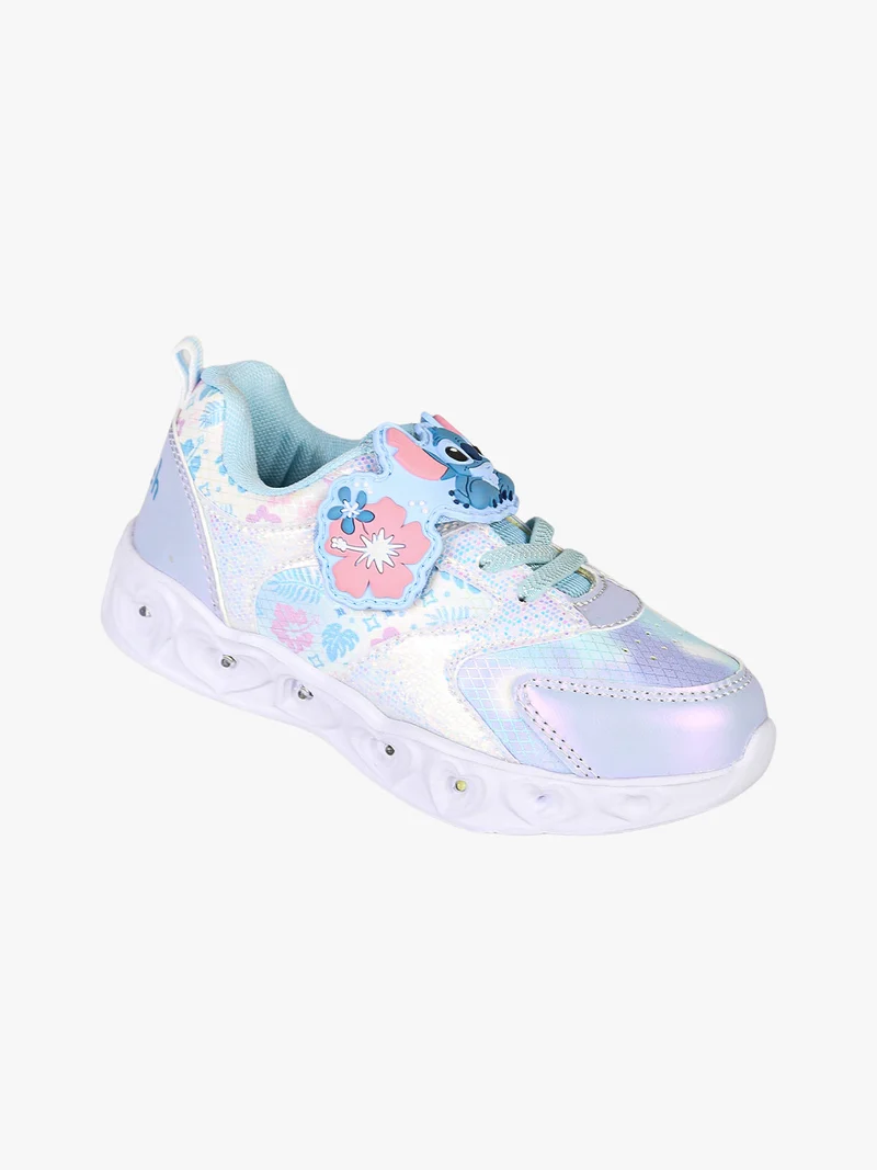 Stitch sneakers da bambina con strappo e luci - azzurro