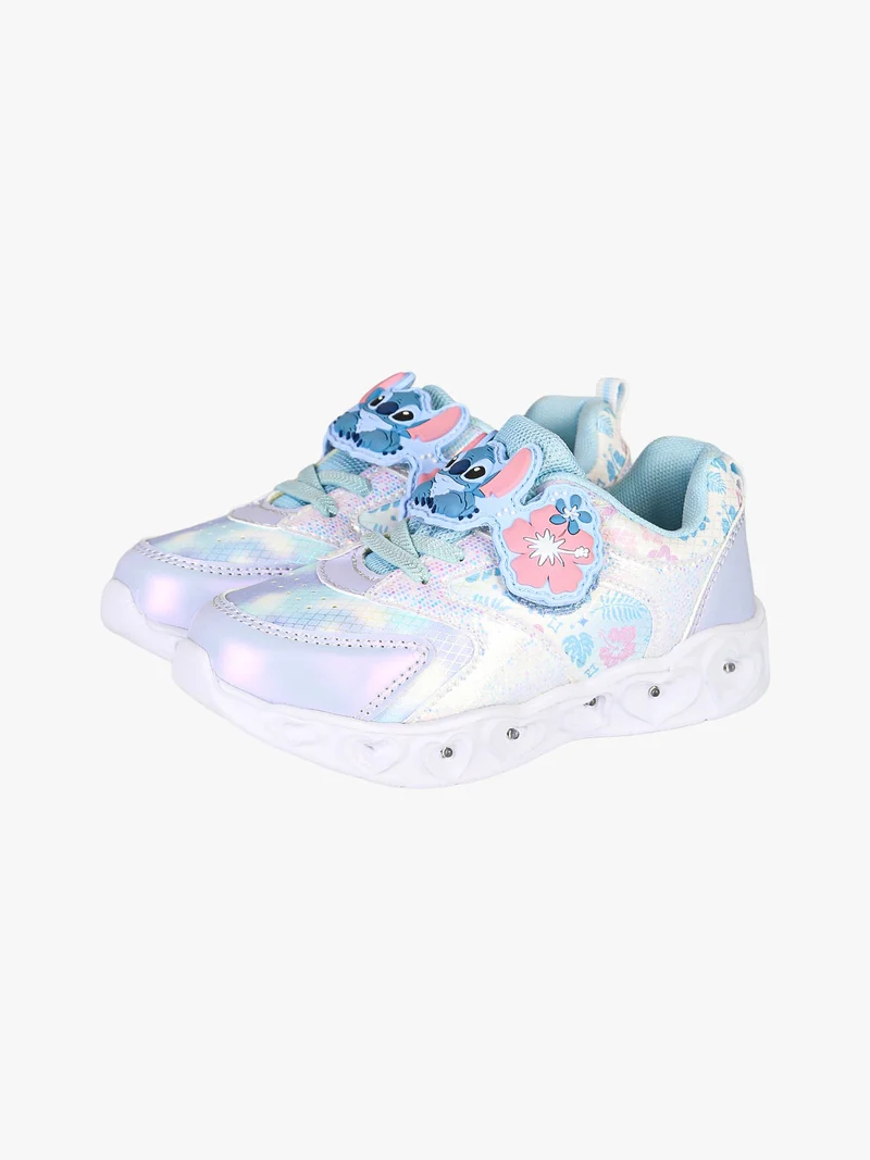 Stitch sneakers da bambina con strappo e luci - azzurro
