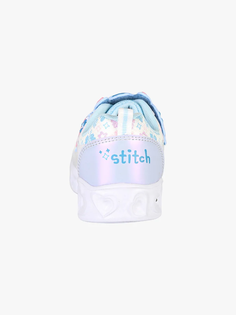 Stitch sneakers da bambina con strappo e luci - azzurro