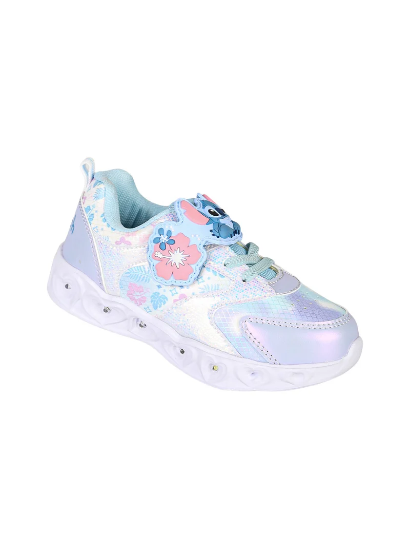 Stitch sneakers da bambina con strappo e luci - azzurro