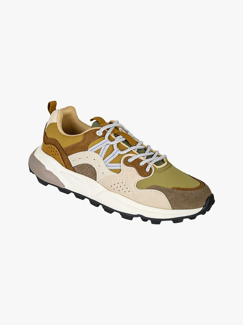 Sneakers stringate da uomo multicolore - taupe