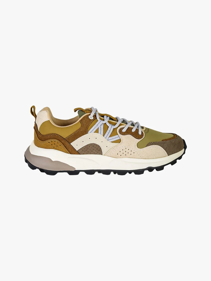 Sneakers stringate da uomo multicolore - taupe