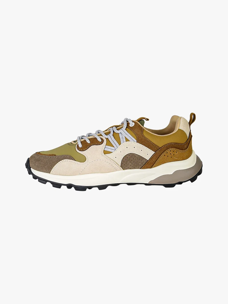 Sneakers stringate da uomo multicolore - taupe