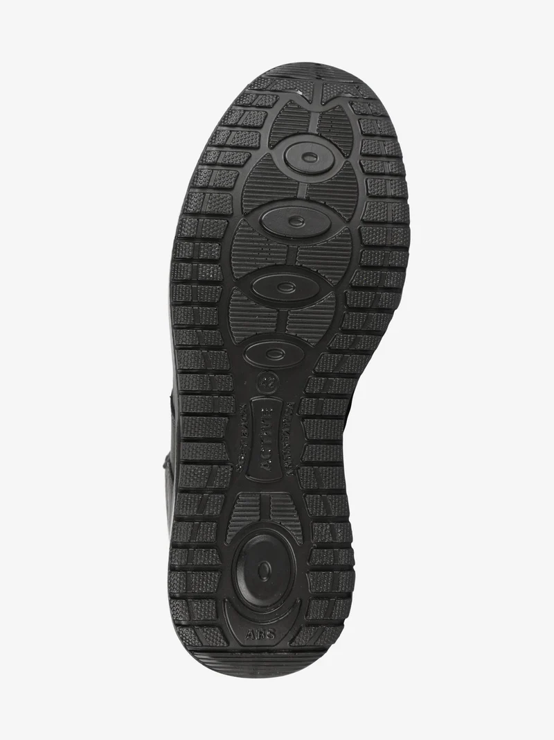 Sneakers alte in pelle da uomo - nero