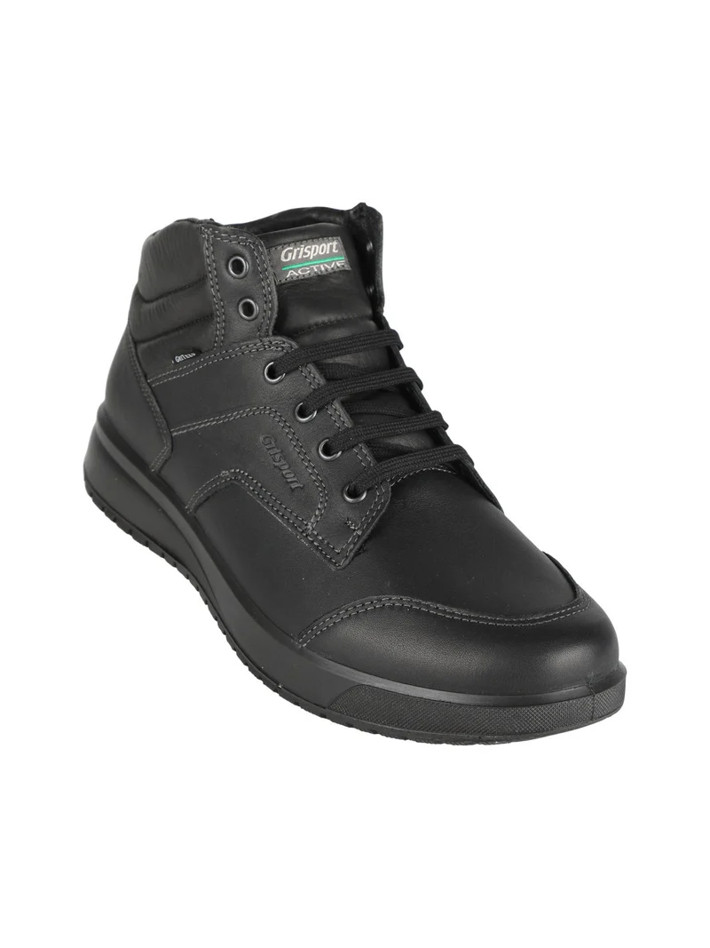 Sneakers alte in pelle da uomo - nero