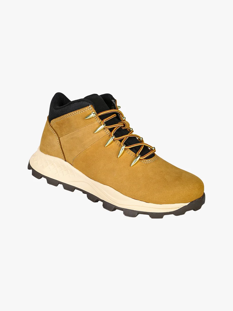 Scarponi da uomo in pelle nubuck - senape