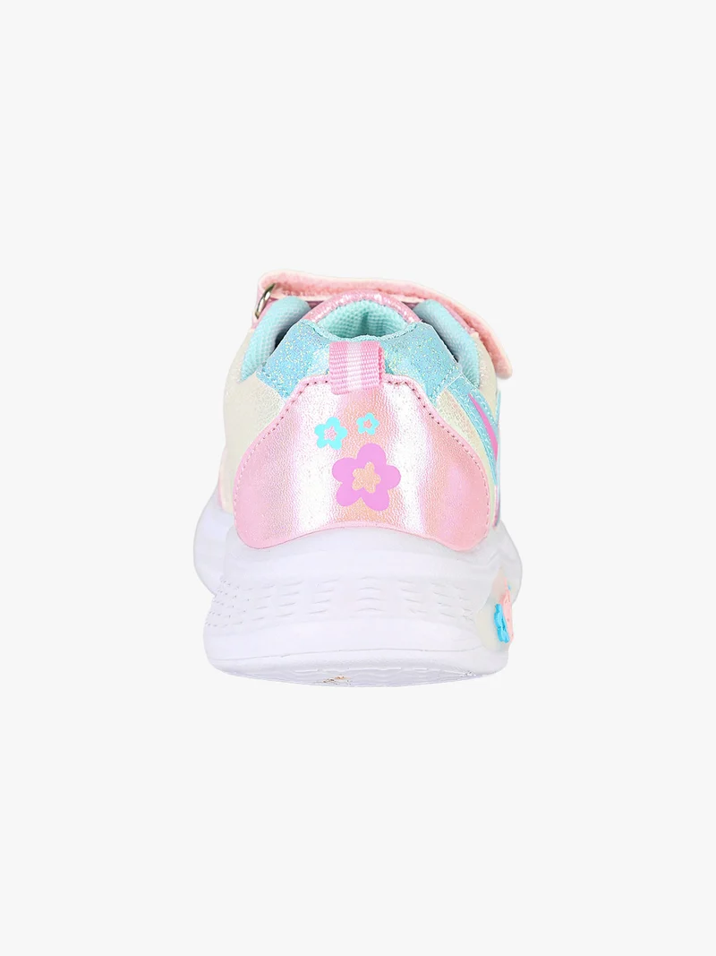 Stitch sneakers da bambina con luci e chiusura a strappo - rosa