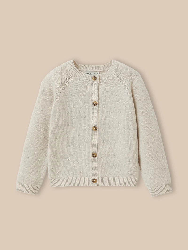 Mädchen-Cardigan mit Lochmuster