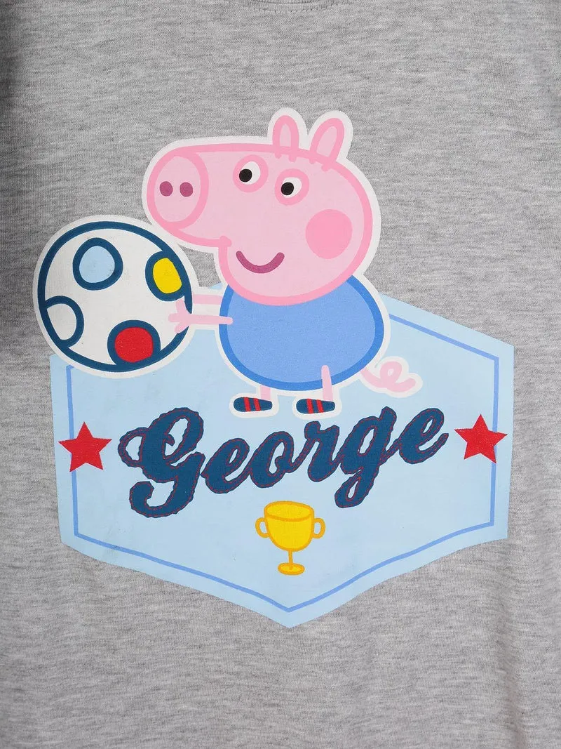 Pigiama corto bimbo con stampa george - grigio