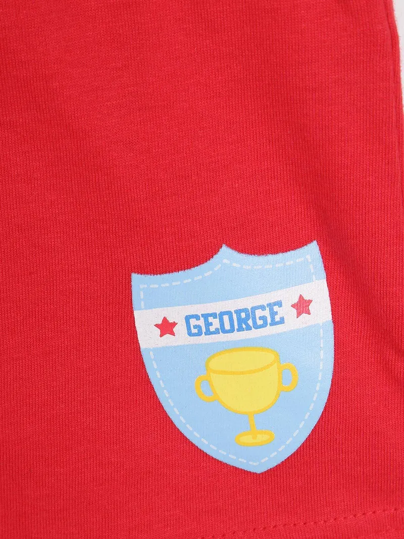 Pigiama corto bimbo con stampa george - grigio