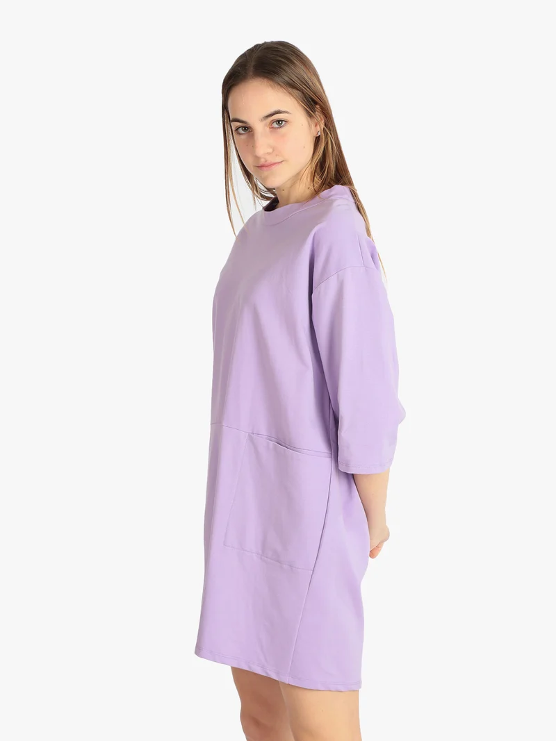 Vestito in maglia modello oversize - lilla