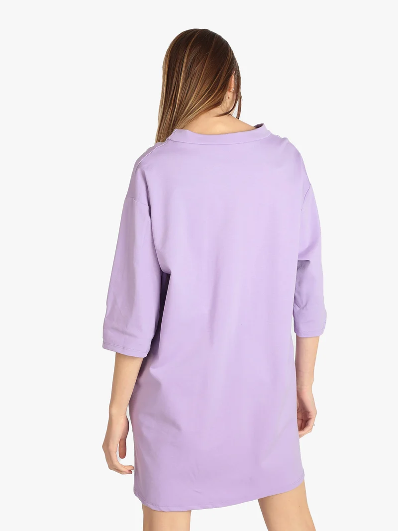 Vestito in maglia modello oversize - lilla