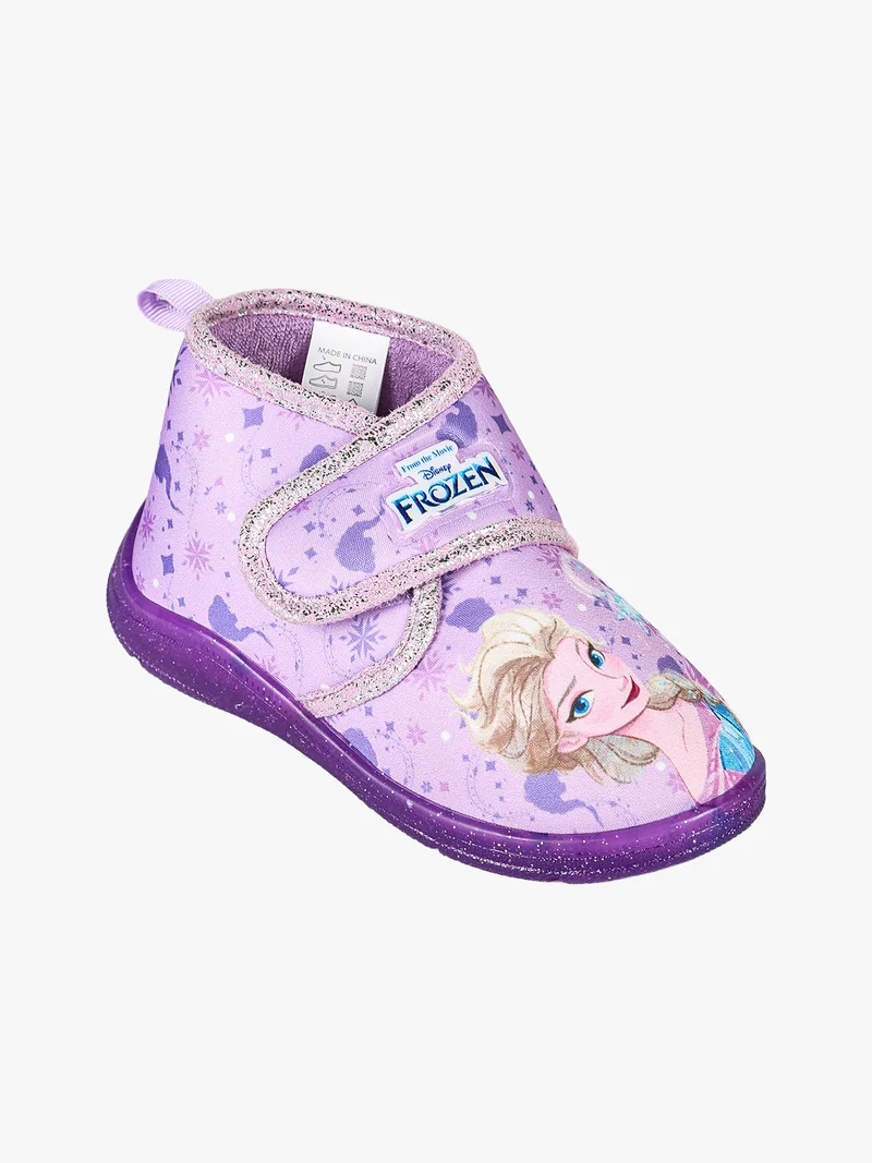 Pantofole alte da bambina Elsa con chiusura a strappo - lilla