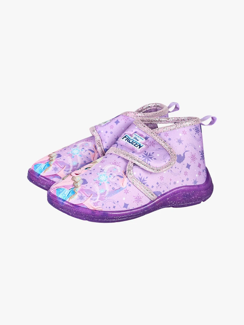 Pantofole alte da bambina Elsa con chiusura a strappo - lilla