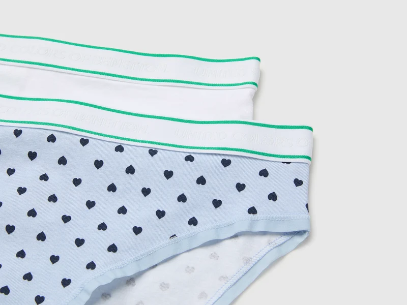 Zwei Slips mit Logo-Gummizug