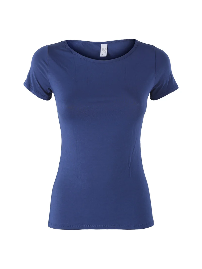 T-shirt intima da donna in bamboo - blu scuro