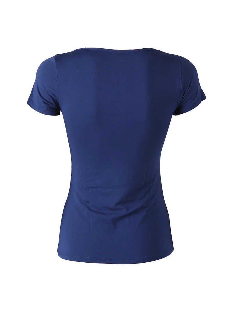 T-shirt intima da donna in bamboo - blu scuro
