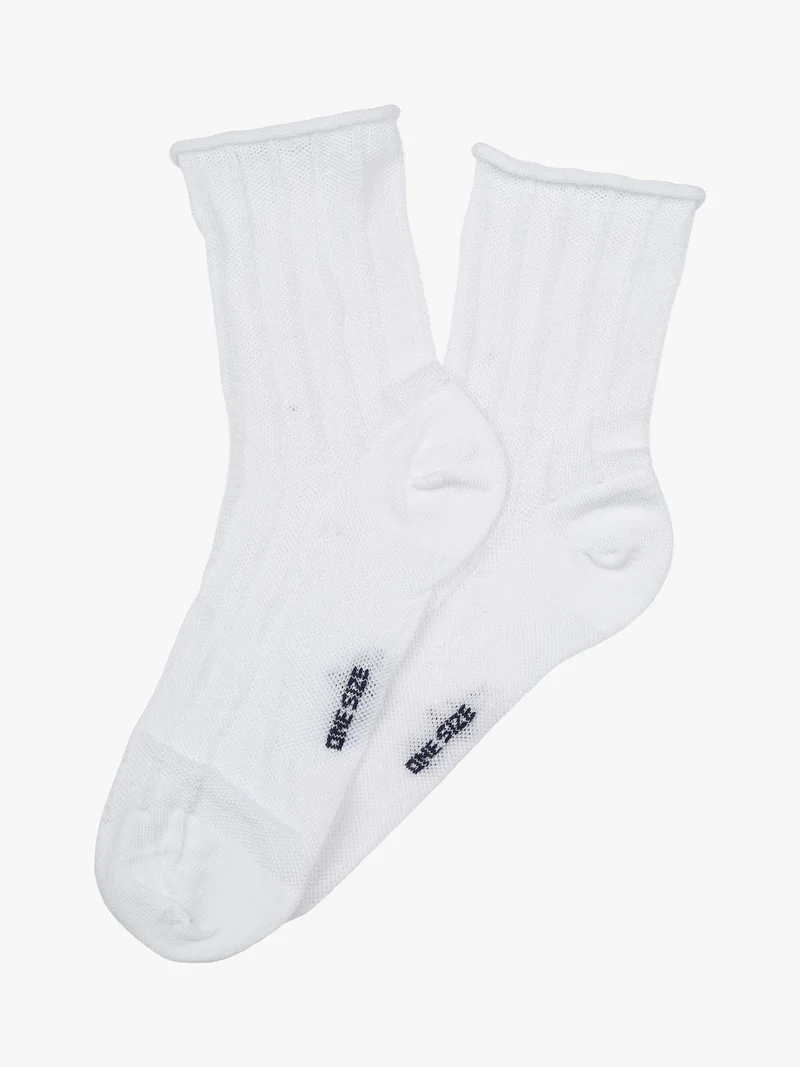 Calze donna midi in cotone mercerizzato - bianco