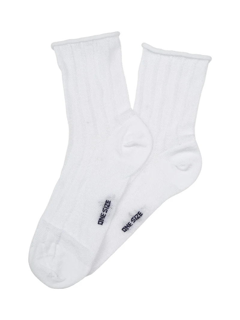 Calze donna midi in cotone mercerizzato - bianco