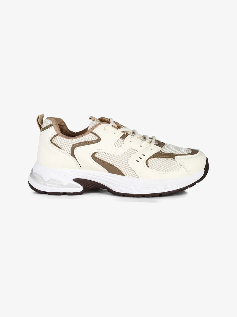 Sneakers sportive da donna - beige