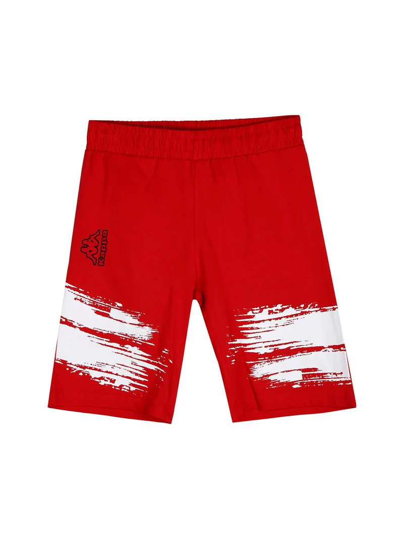 Completo corto in cotone da bambino con t-shirt e bermuda - bianco