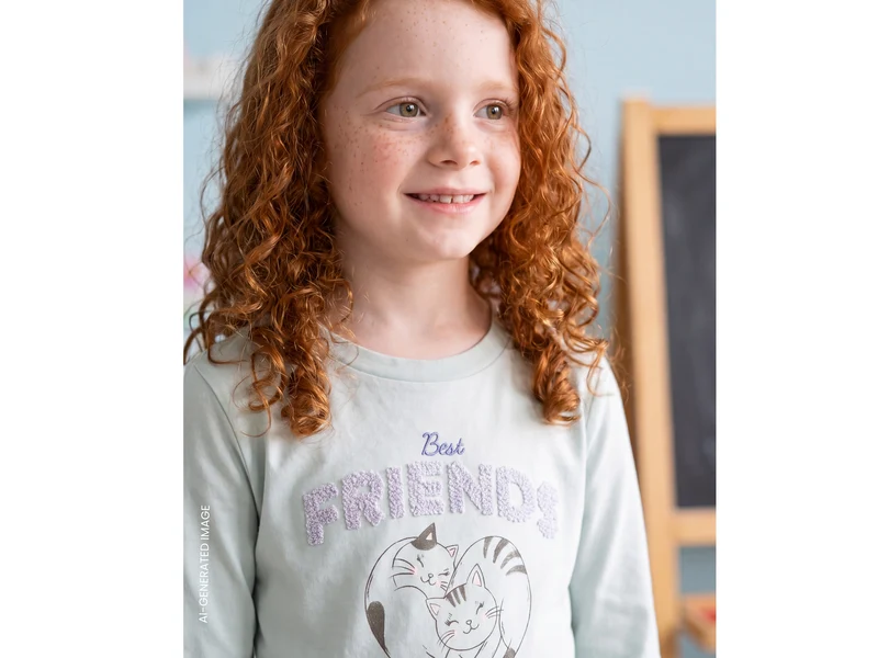 Besticktes T-Shirt aus Bio-Baumwolle