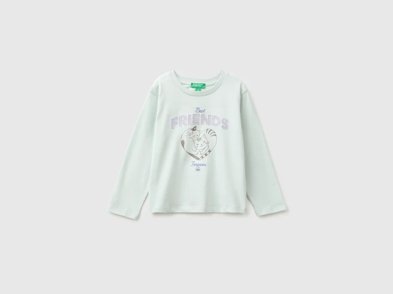 Besticktes T-Shirt aus Bio-Baumwolle